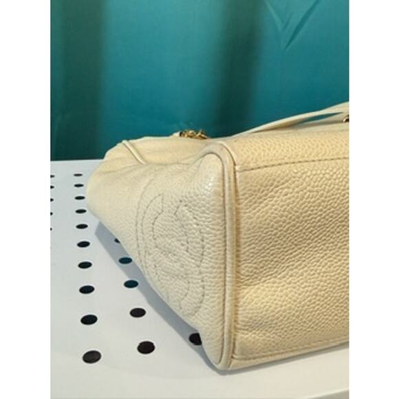 CHANEL Triple CC Caviar Tote*Beige*Hologram*ENTRUPY COA - Picture 12 of 15